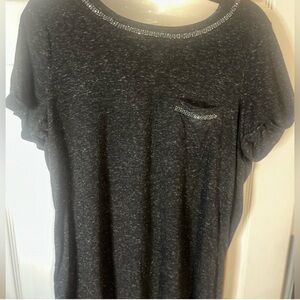 4 for $30 Torrid Size 1, Black Top/T-Shirt with Embellished Neckline &
Pocket